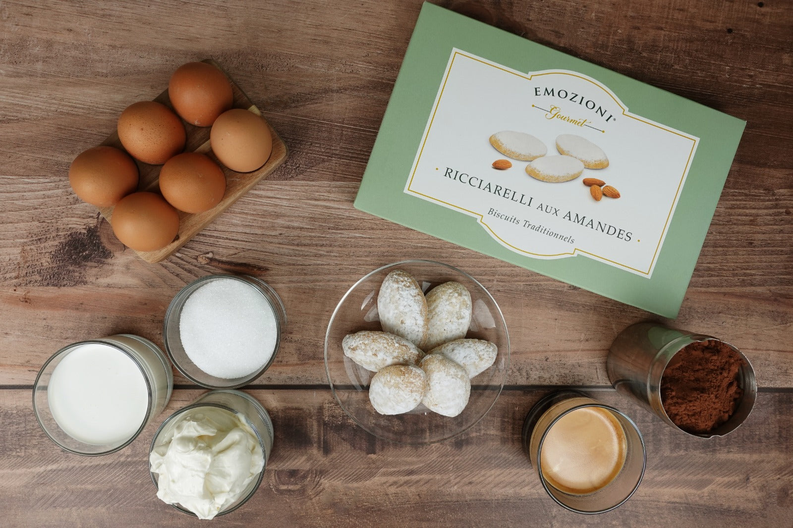 Tous les ingrédients de la recette tramisu