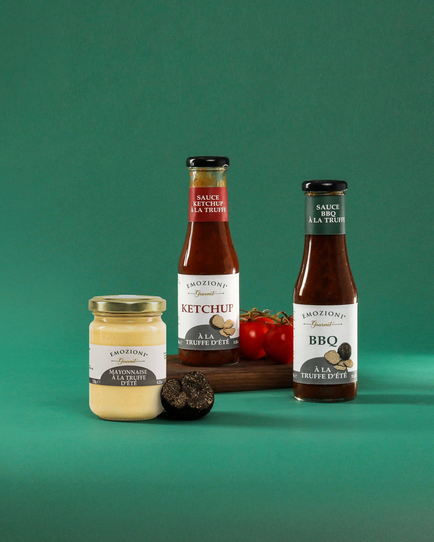 Mayonnaise, ketchup et BBQ à la truffe noire d'été
