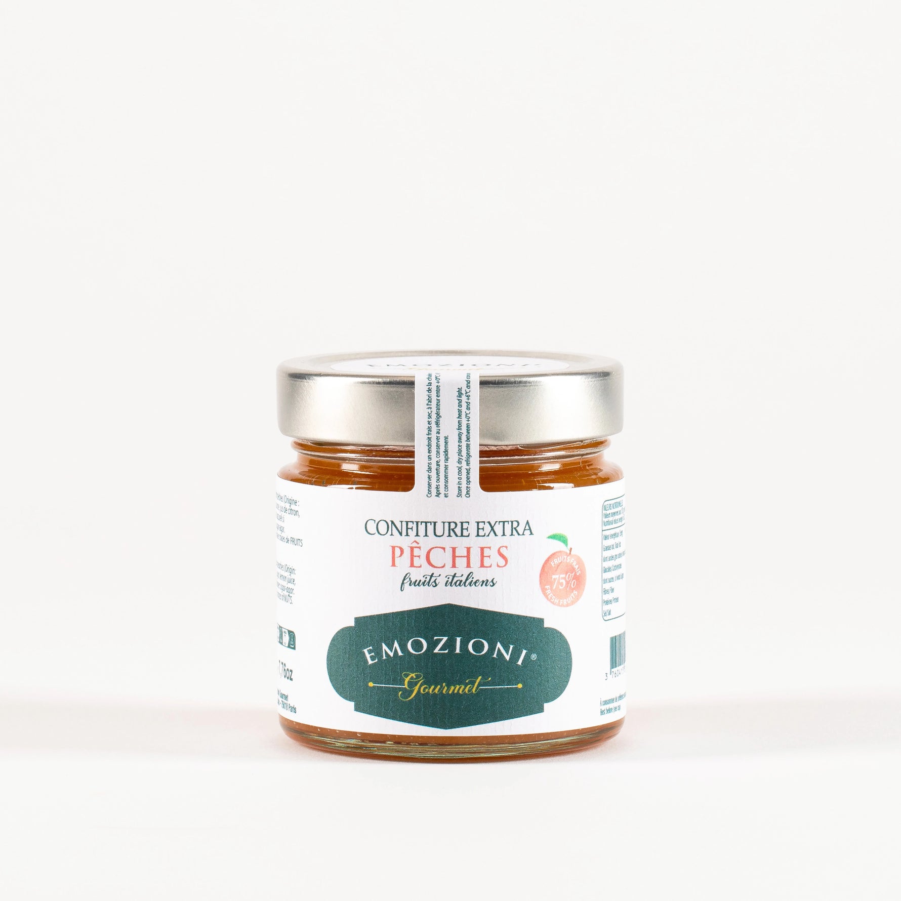Confiture extra de pêches - 220 g - Emozioni Gourmet