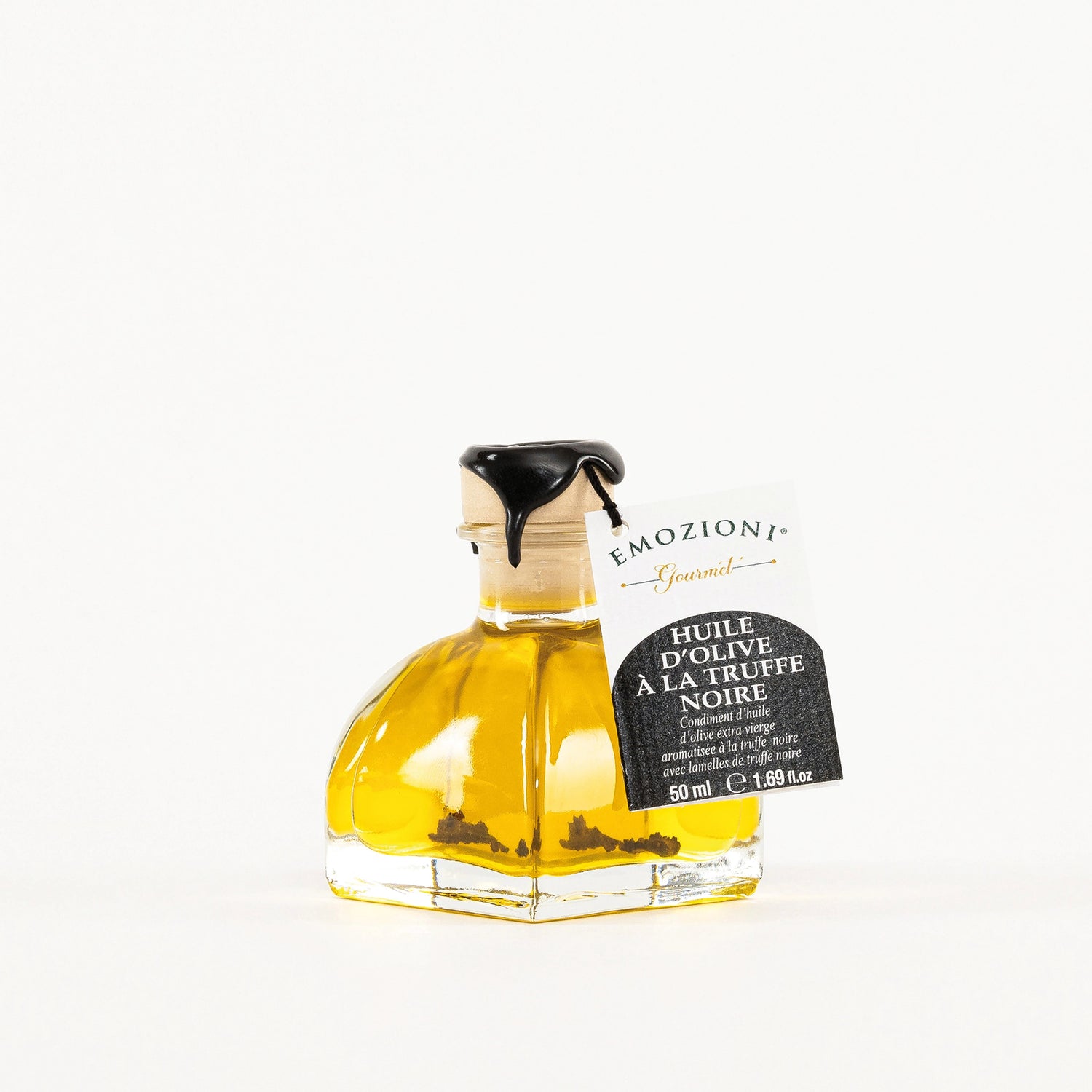 Huile d'olive extra vierge avec lamelles de truffe noire - 50 ml - Emozioni Gourmet