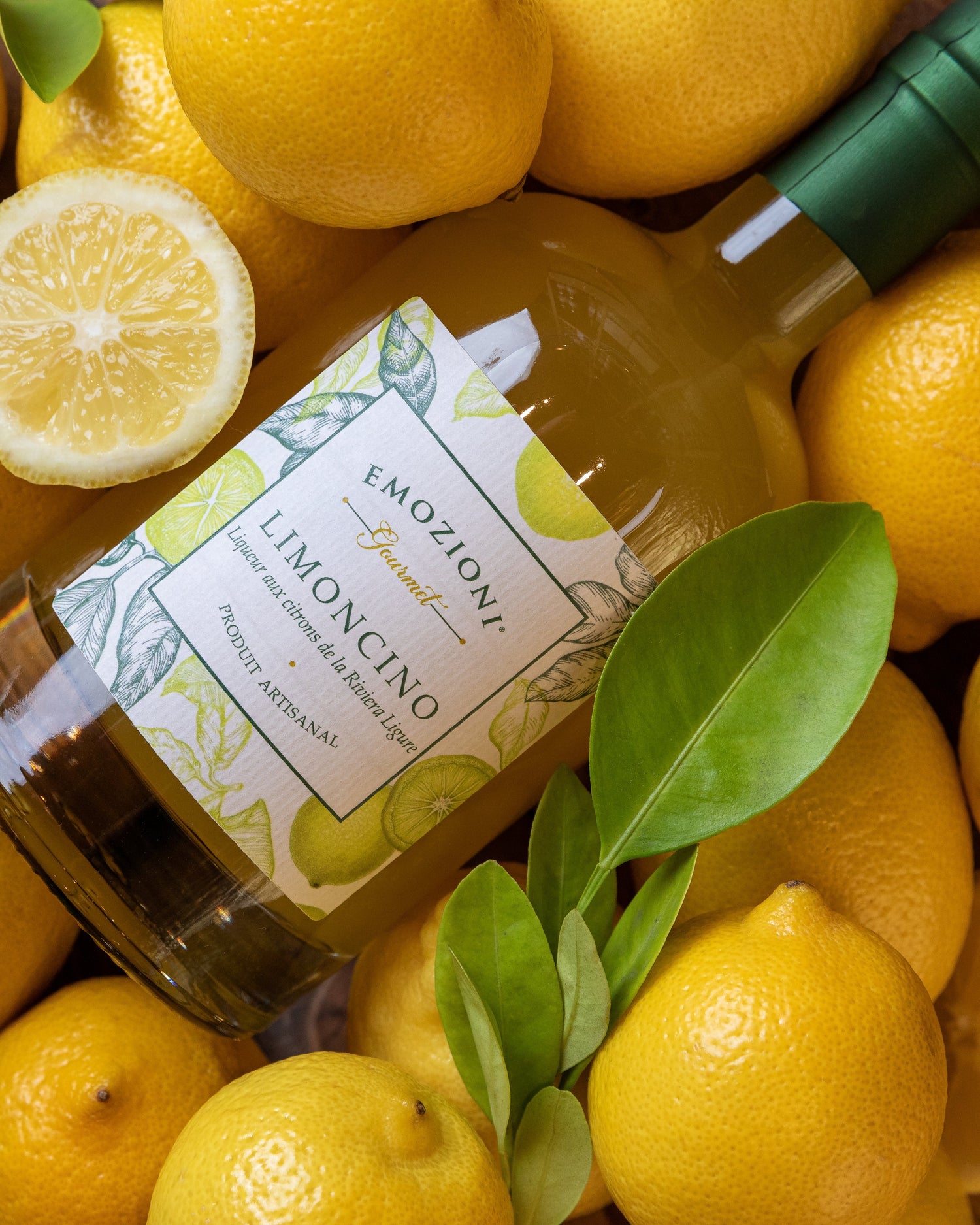 Limoncino - Liqueur aux citrons de la Riviera ligure - 1L - Emozioni Gourmet
