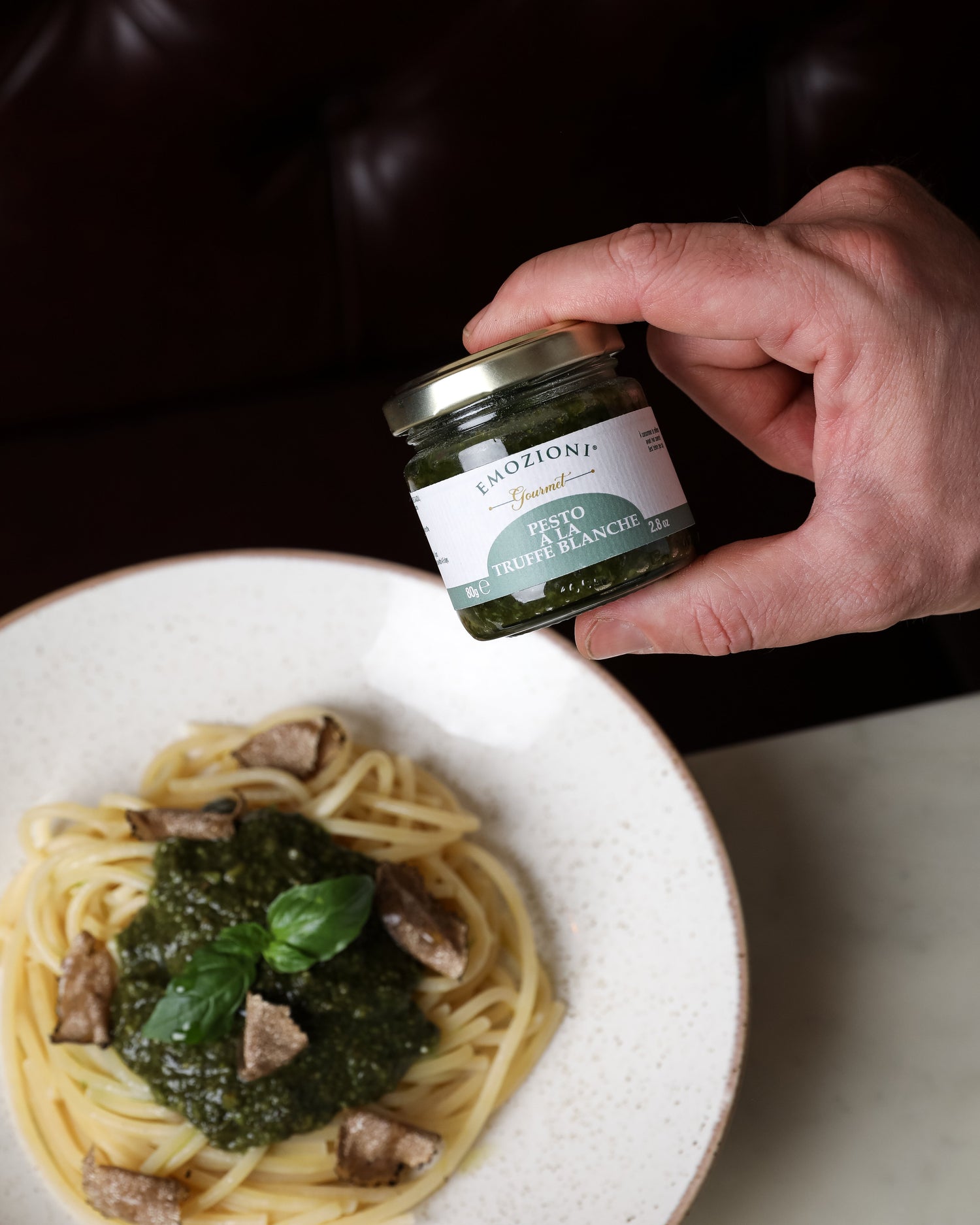 Pesto Genovese à la truffe blanche - 80 g - Emozioni Gourmet