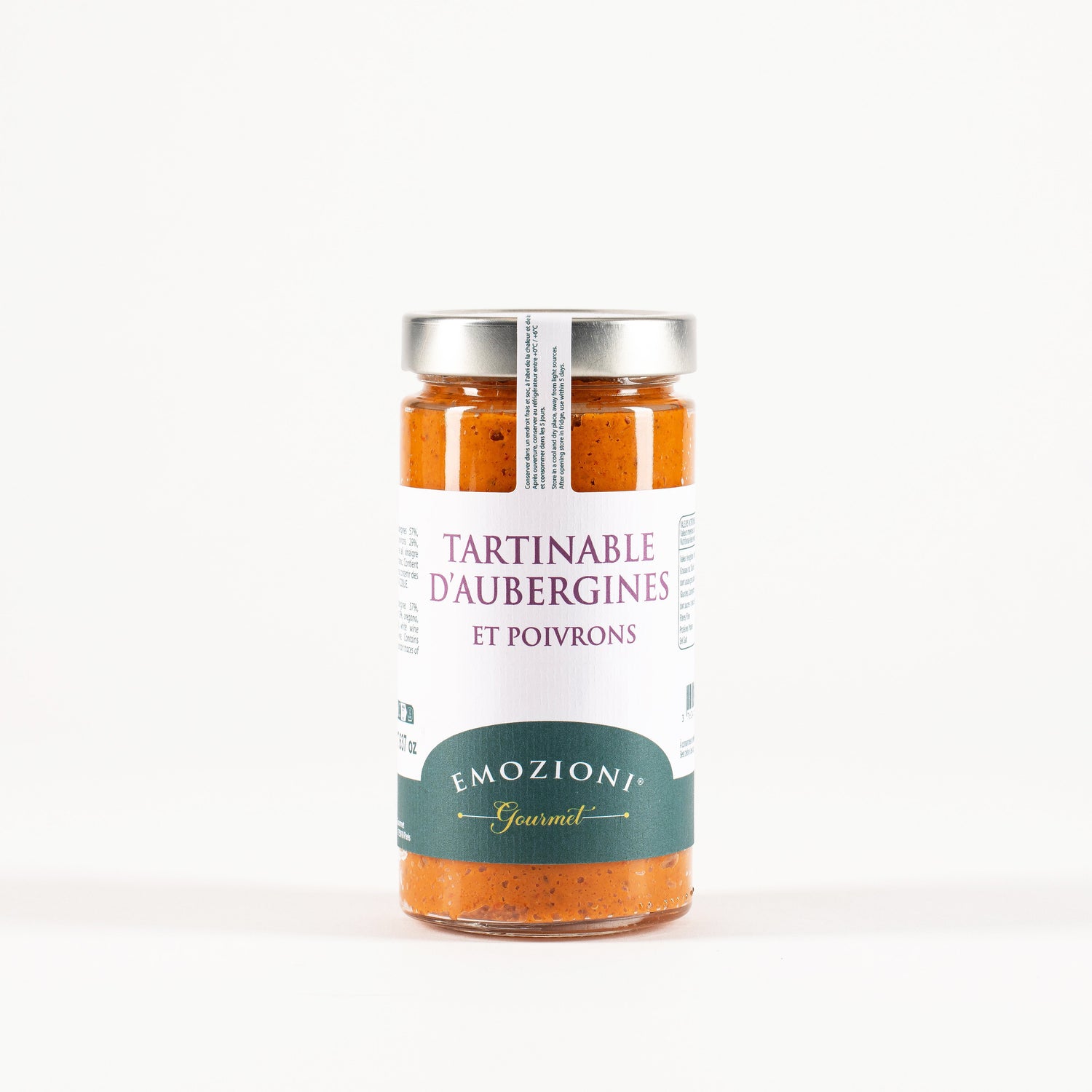 Tartinable d'aubergines et poivrons - 500 g - Emozioni Gourmet