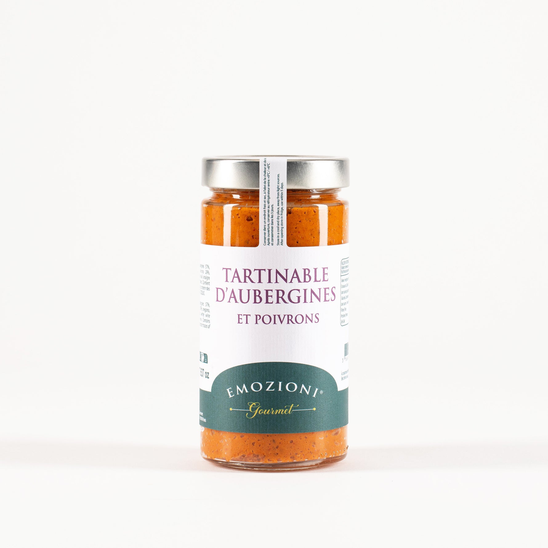 Tartinable d'aubergines et poivrons - 500 g - Emozioni Gourmet